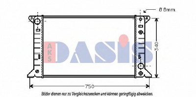 AKS DASIS 250100n -  Радиатор, охлаждение двигателя